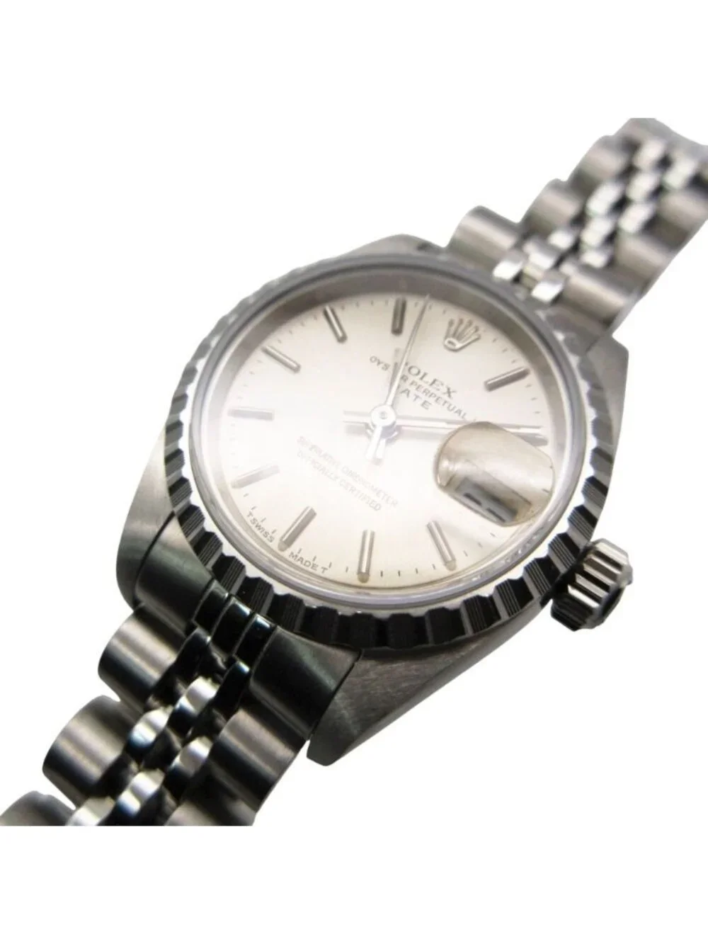 Rolex Watch Oyster Perpetual Date Automatic Winding Silver Dial Jubilee